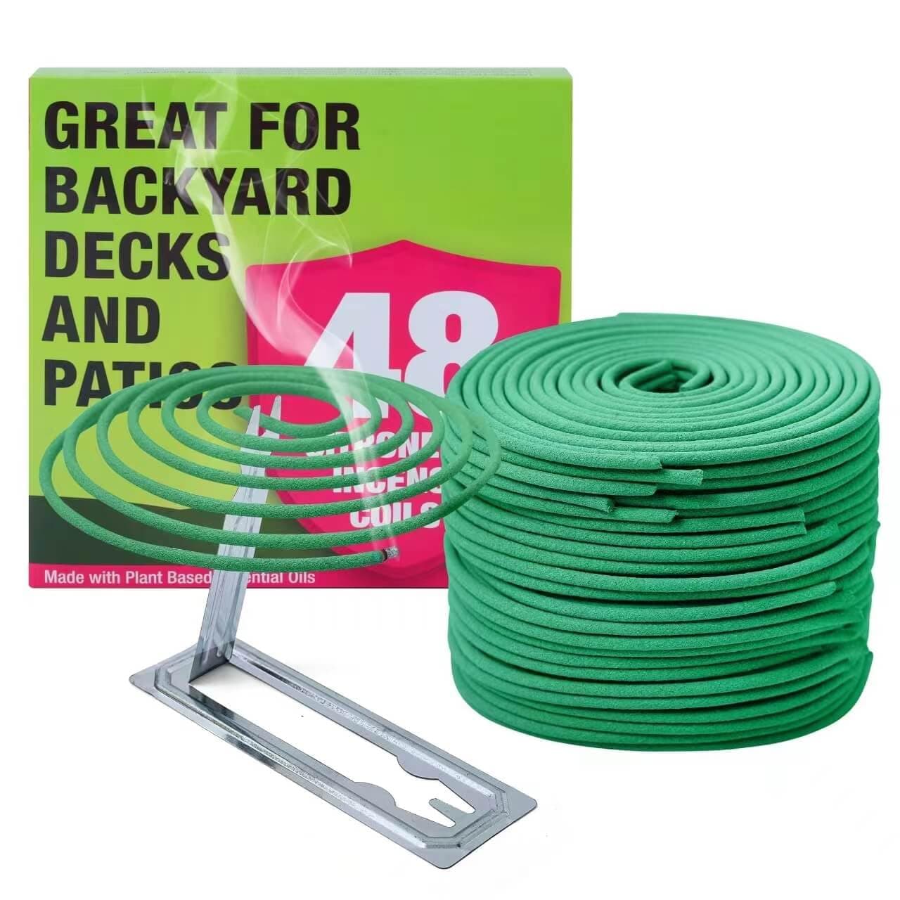 🔥 Angebot: Räucherspirale Citronella 2er-Pack - 48 Spulen + 2 Ständer 🌿
