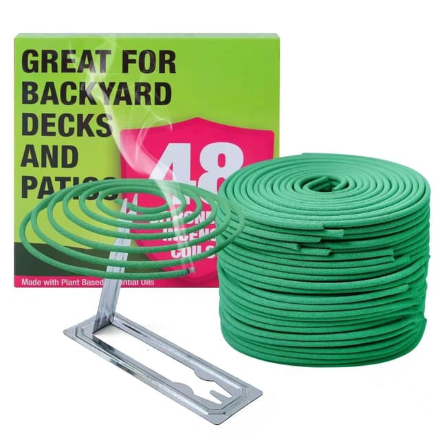 🔥 Angebot: Räucherspirale Citronella 2er-Pack - 48 Spulen + 2 Ständer 🌿
