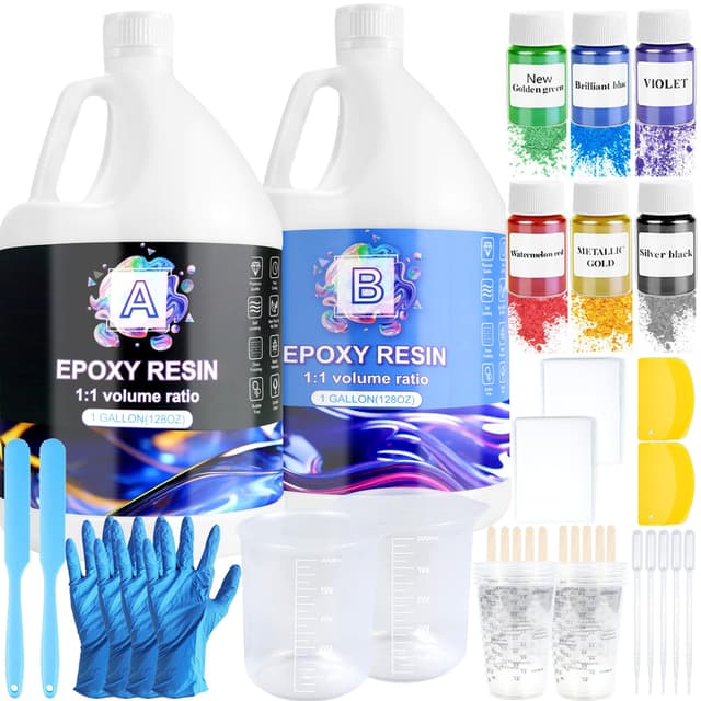 🎨 Ghguole Epoxidharz Set-7.6 L/2 Gallonen mit Härter 1:1 für Anfänger