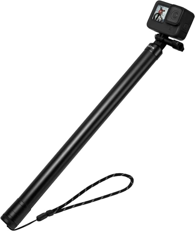 TELESIN 118 Zoll Ultra Langer Ausziehbarer Carbon Selfie Stick für GoPro Hero 13/12/11/10/9/8/7,DJI Osmo Action 4/3, Insta 360 X4/X3