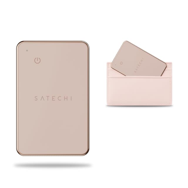 SATECHI FindAll Wallet-Kartenetui mit Find My, Tracker, Ortung, Standortverfolgung - Desert Rose Kartenetui