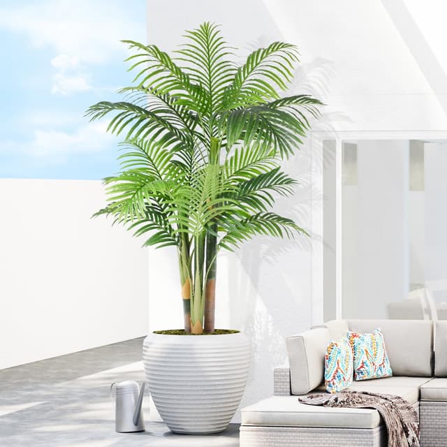 Keeplush Künstliche Goldene Palme 150cm 🌴 Große Kunstpalme für Haus und Garten
