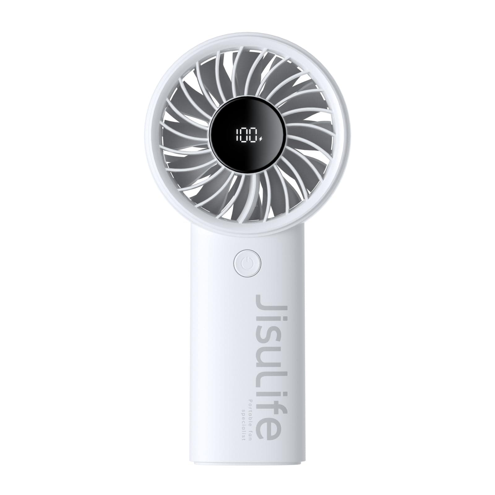 🌀🌬️ JISULIFE Handventilator 5000mAh Grau - Verbesserter tragbarer Ventilator mit starkem Wind