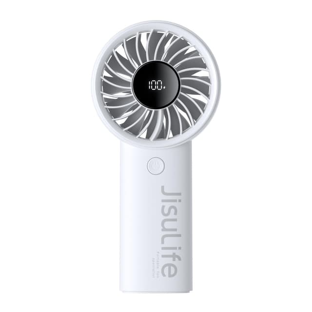 🌀🌬️ JISULIFE Handventilator 5000mAh Grau - Verbesserter tragbarer Ventilator mit starkem Wind