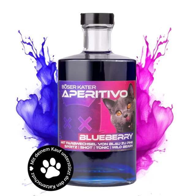 BÖSER KATER Blueberry Aperitivo mit Farbwechsel | Fruchtiger Heidelbeeren Likör 🍇🔮