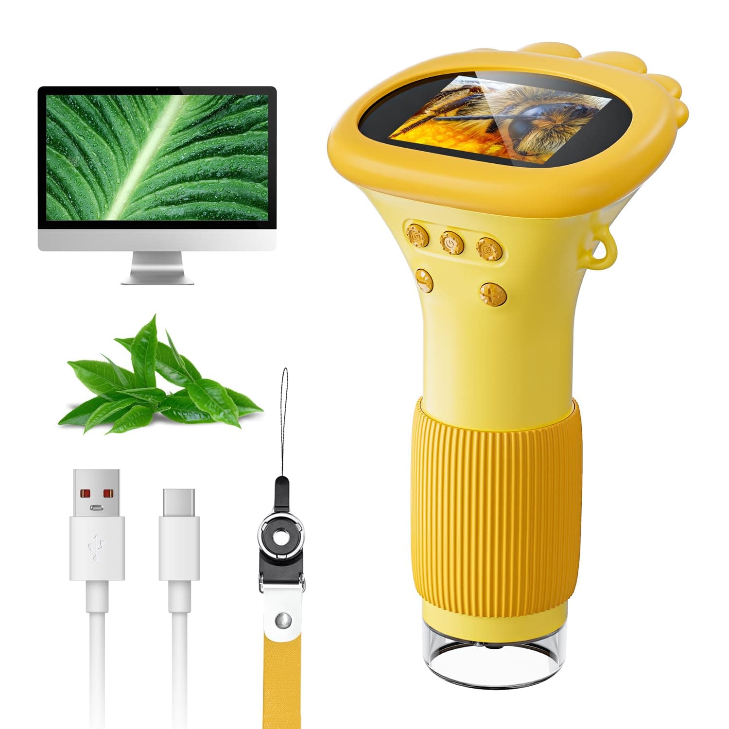 🔬 Digitales Mikroskop für Kinder - SGAINUL 1000x Zoom Mini-Mikroskopkamera 🦁