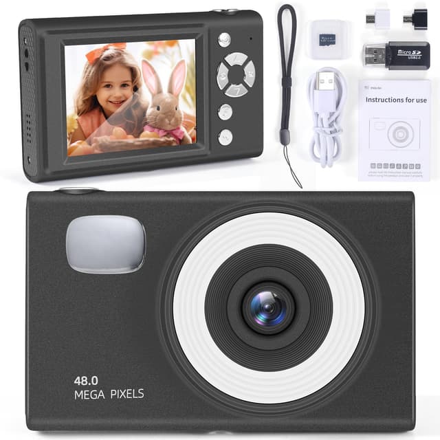 Digitalkamera 1080p Fotoapparat Digital Kamera mit 128G Karte Fotokamera 📷