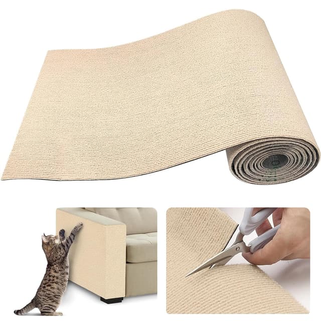 🐱🛋️ Trimmbare Selbstklebende Kratzteppich Katze Wand Kratzschutz Sofa Schutz Kratzmatte 40X200CM Couch Schutz