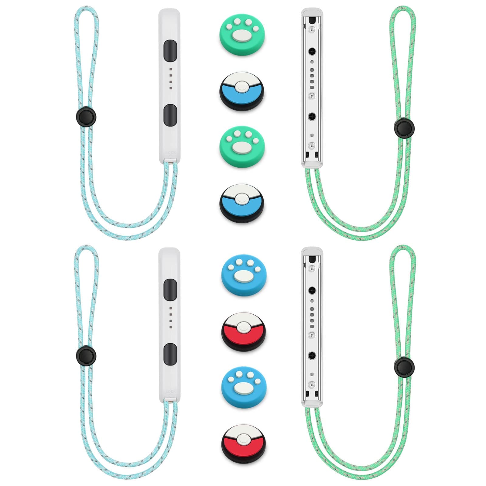 Vicloon Gamepad Handschlaufe für Switch Joycon mit 4 Joystick-Kappen 🎮🔥