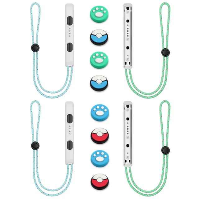 Vicloon Gamepad Handschlaufe für Switch Joycon mit 4 Joystick-Kappen 🎮🔥