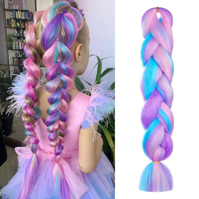 Aomig Braids Extensions - 4 Farben Kunsthaar zum Einflechten