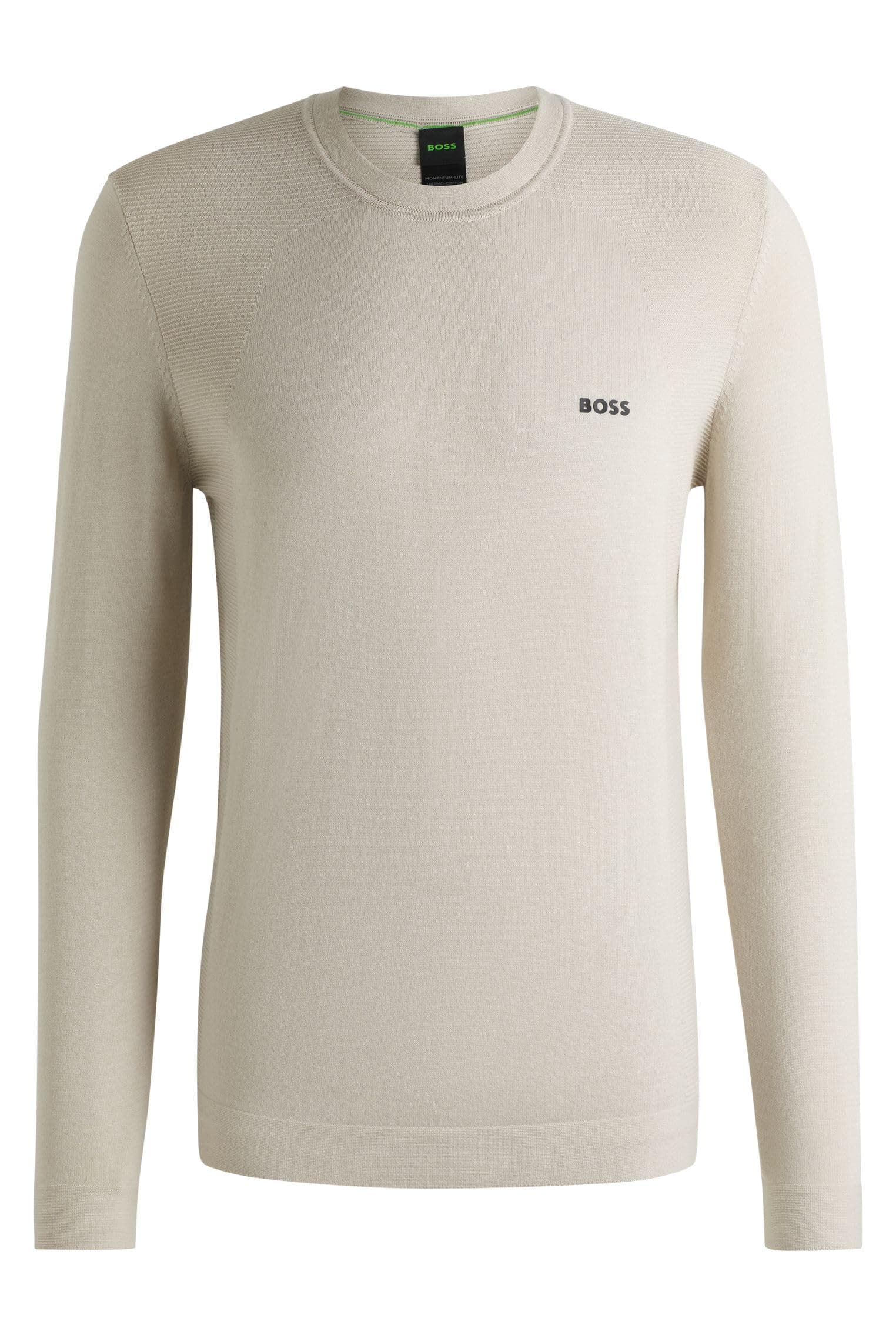 🔥 BOSS Herren Momentum Lite Regular-Fit Pullover XL Open Beige284 🛍️