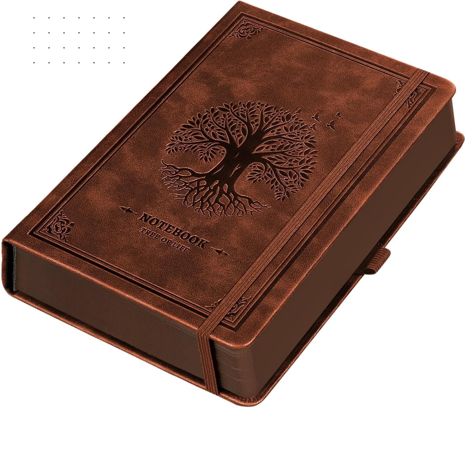 RETTCY A5 Notizbuch Dotted, Leder-Hardcover - 320 Seiten Bullet Dot Grid Journal
