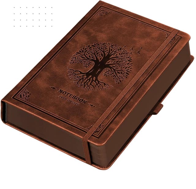 RETTCY A5 Notizbuch Dotted, Leder-Hardcover - 320 Seiten Bullet Dot Grid Journal