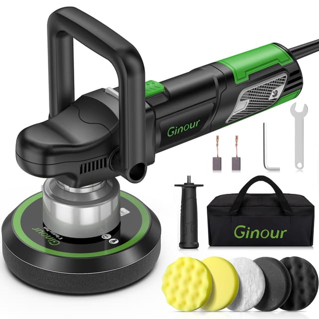 🚗🛥️🏠 Poliermaschine Ginour 900W Auto Poliermaschine Set mit 6 Geschwindigkeit