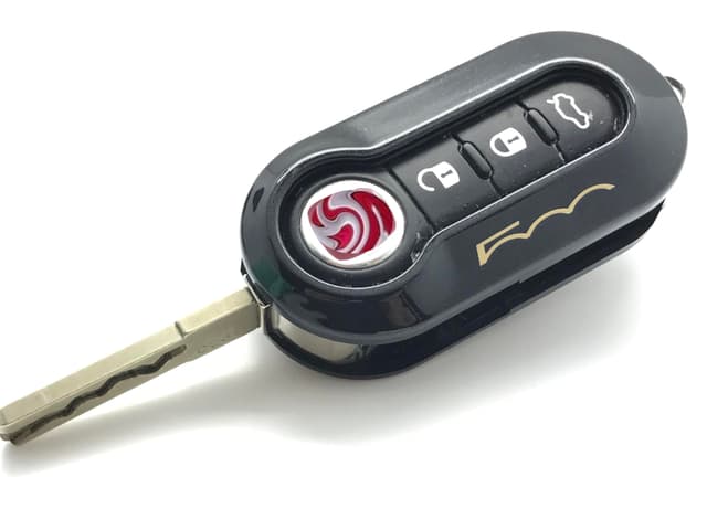 Nordecco Fiat 500 Schlüsselhülle 🚗🔑 - Schwarz - Gold