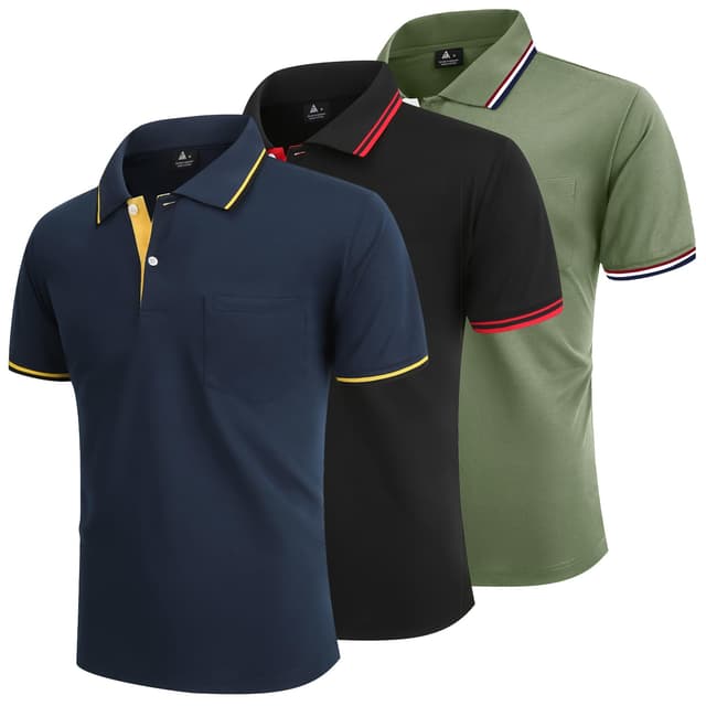 LLdress 3er Pack Poloshirt Herren Kurzarm Set 😎👕🏌️‍♂️