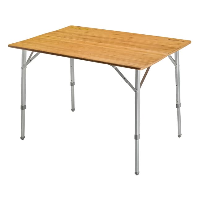 🏕️🌿 KingCamp Klapptisch aus Bambus | Höhenverstellbar | Camping & Garten 🍖🧺