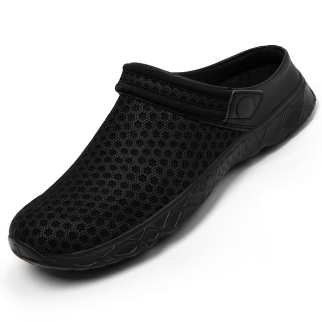 🔥 SAGUARO Unisex Clogs Sommer Hausschuhe Leicht Gartenschuhe Gr. 36-48 43 EU Voll Schwarz - Angebot!