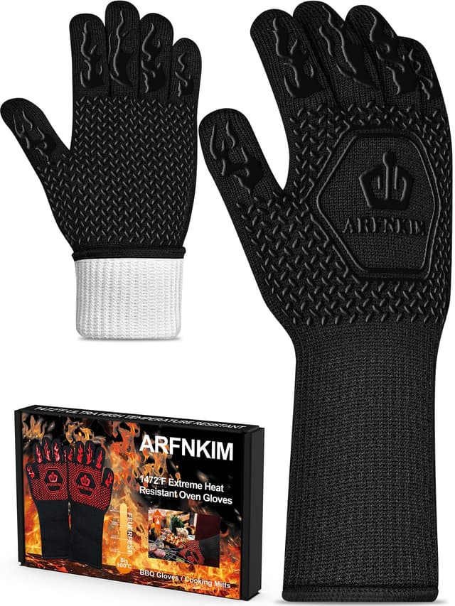 🔥 ARFNKIM Grillhandschuhe Hitzebeständig bis 800°C 🌶️