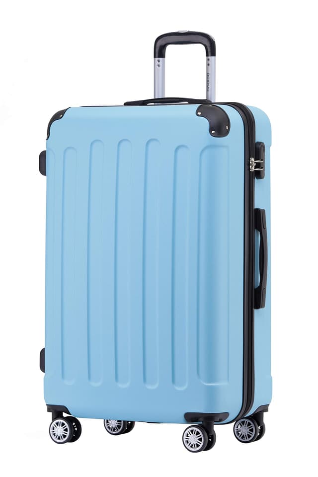 🧳 BEIBYE Hartschalen-Koffer Trolley Rollkoffer Reisekoffer Handgepäck 4 Rollen (M-L-XL-Set) (Glacial Blue, XL) Glacial Blue XL