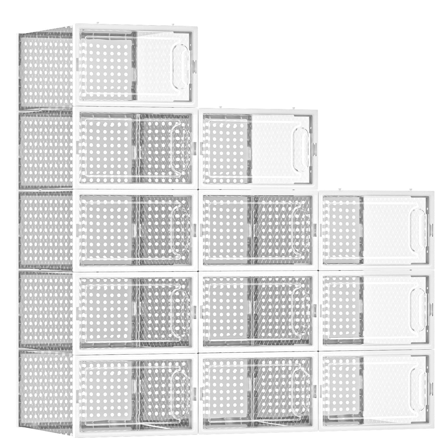 👟📦 MYHMCT Schuhboxen, 12er Pack Schuhboxen Stapelbar
