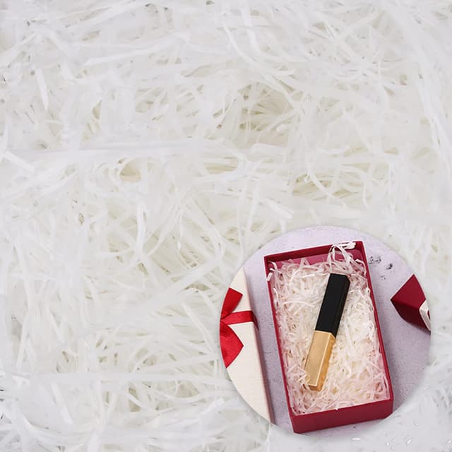 Hillylolly Geschreddertes Papier für Geschenkbox Weiß, 200g - 🎁 Günstiges Füllmaterial!