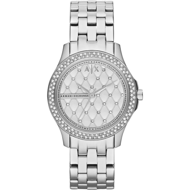 🕒 Armani Exchange Uhr für Damen - 36mm Silbernes Edelstahlgehäuse - AX5215 ⌚