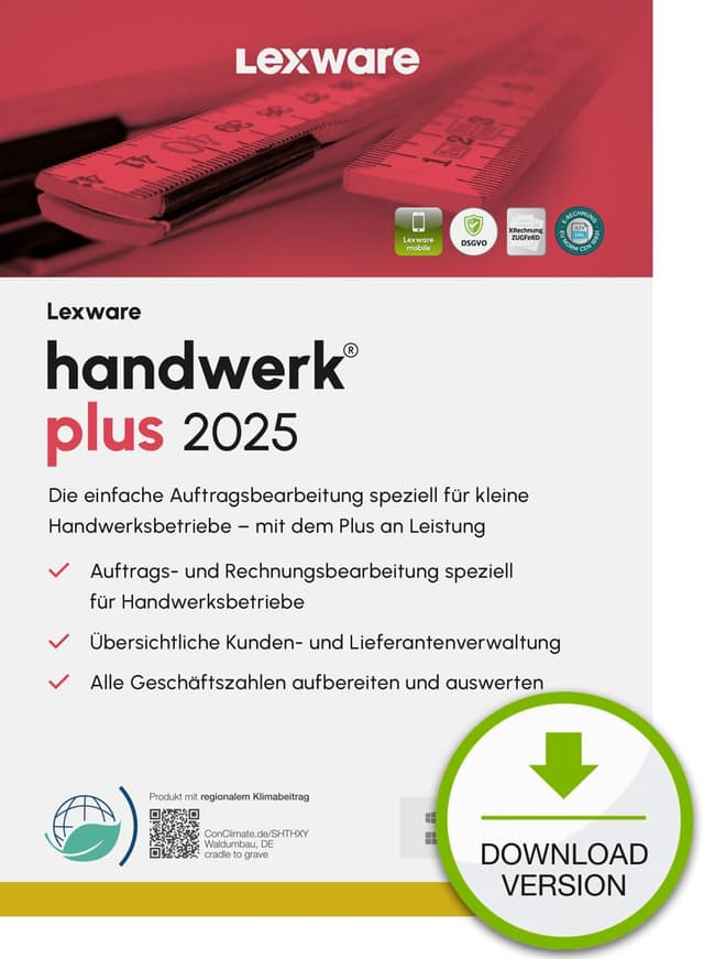 Lexware handwerk Plus 2025 (365 Tage) | PC Aktivierungscode per E-Mail 🛠️