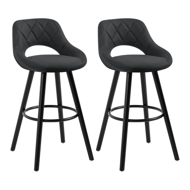 🌟 WOLTU Barhocker 2er Set - Anthrazit Stoffbezug 🪑🏠