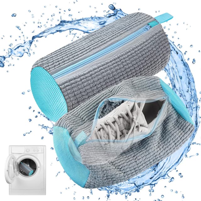 👟🧼 2 Stück Schuhwaschbeutel Waschmaschine - Hochwertiger Mehrzweck Schuhwäschenetz-Set
