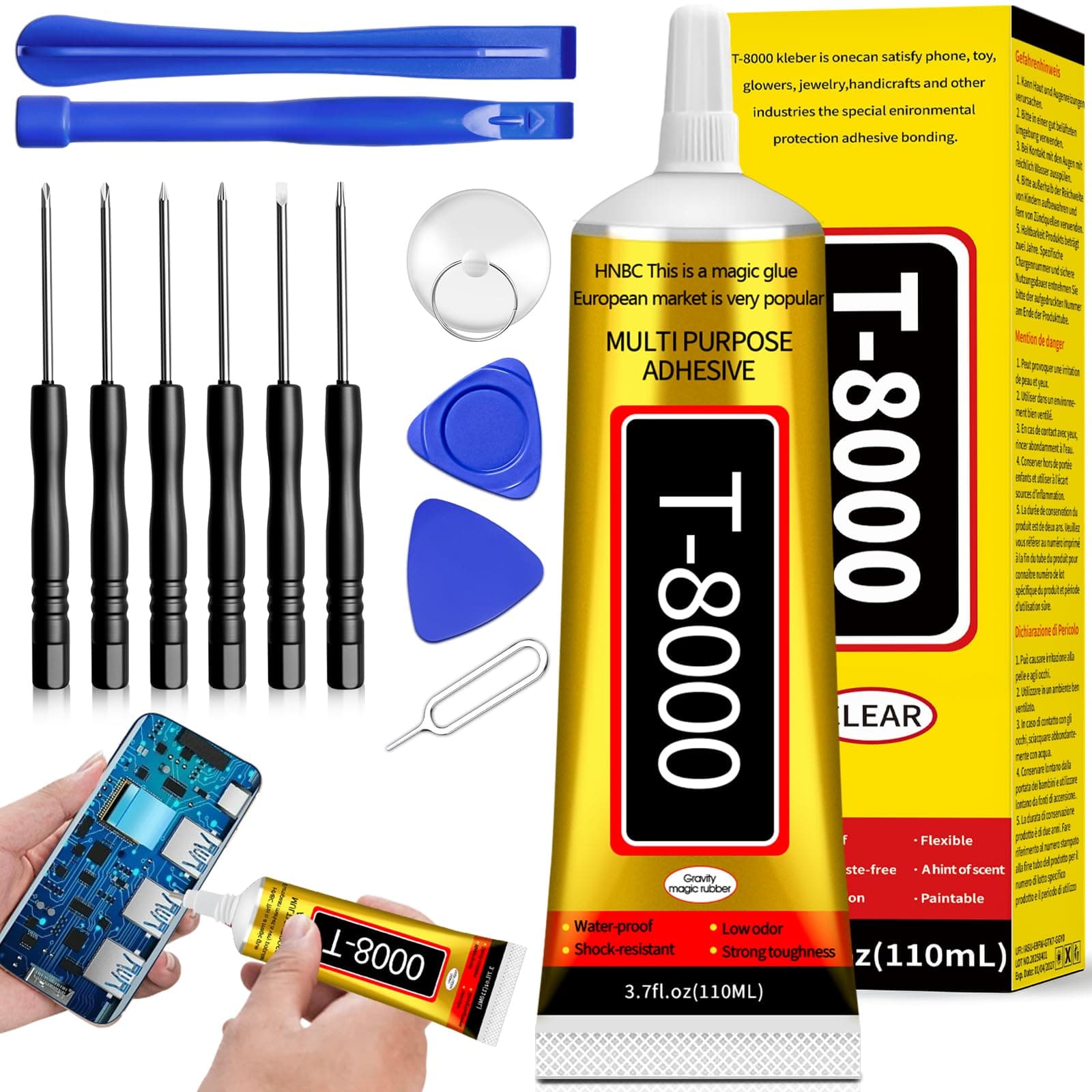Handy Display Kleber Smartphone Glue - 110ml Glaskleber Mit Reparatursatz Rhinestone Glue