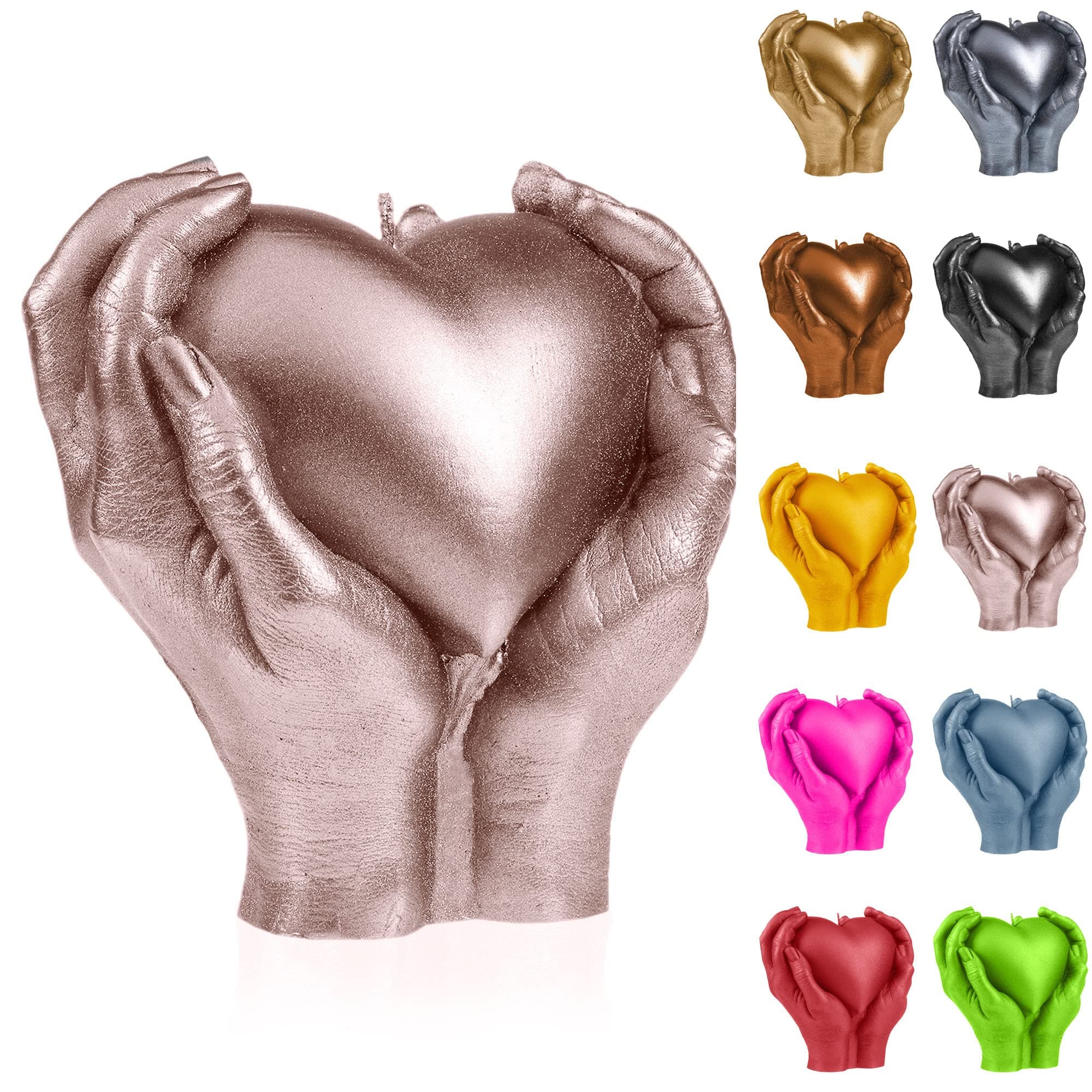 Candellana Herz Kerze Aesthetic 140 x 90 x 150 mm - Kerzen Aesthetic 3D - Candles Aesthetic Hand - Dekorative Kerzen Geschenk 🕯️