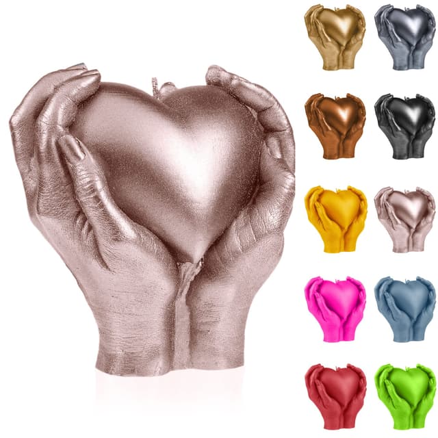 Candellana Herz Kerze Aesthetic 140 x 90 x 150 mm - Kerzen Aesthetic 3D - Candles Aesthetic Hand - Dekorative Kerzen Geschenk 🕯️