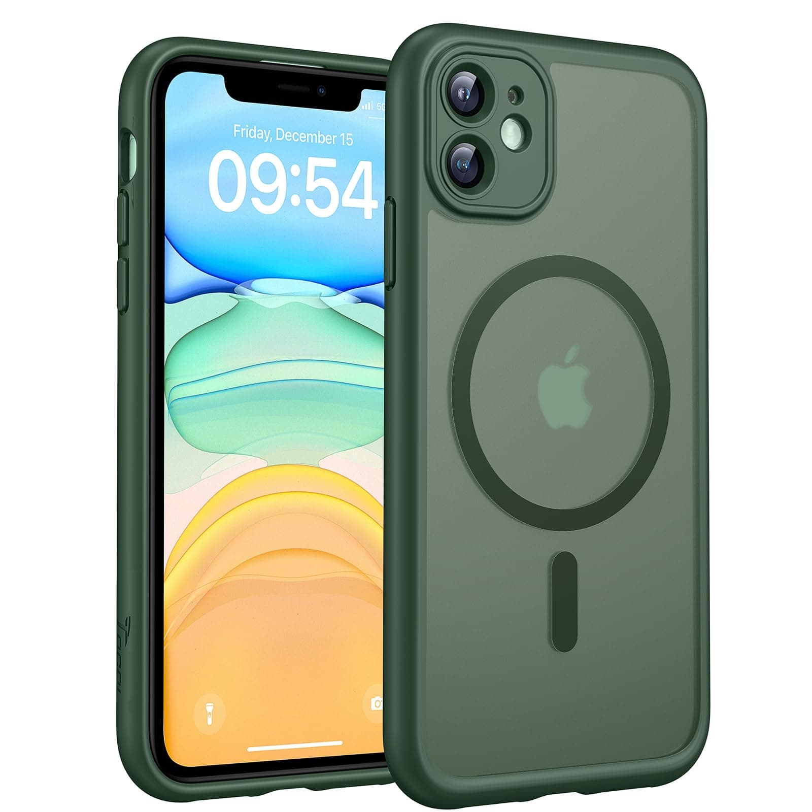 TOCOL iPhone 11 Hülle für Magsafe 📱🌲 Stoßfest & Kratzfest - Alpengrün