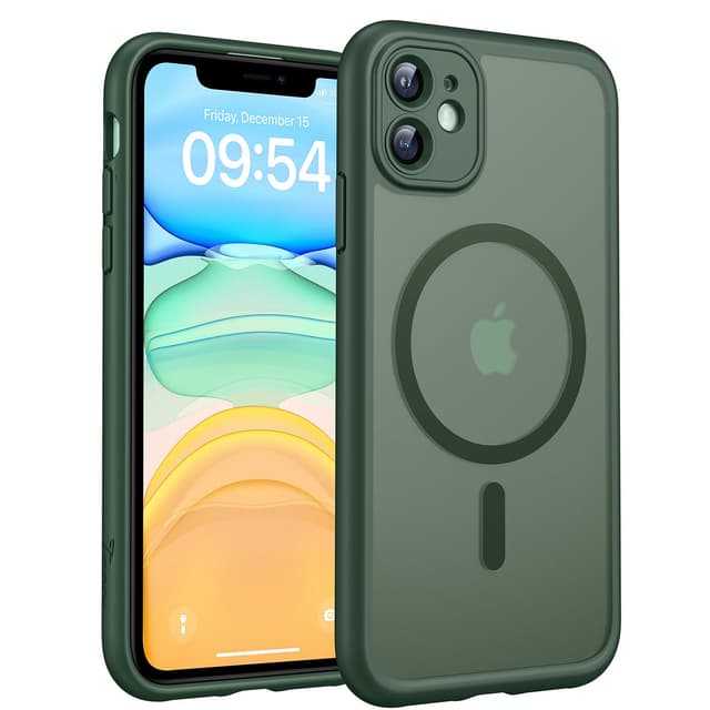 TOCOL iPhone 11 Hülle für Magsafe 📱🌲 Stoßfest & Kratzfest - Alpengrün