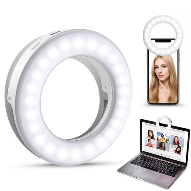 📸 Criacr Selfie Licht, Ringlicht Handy, 40 LED Ringleuchte mit 3 Stuff Helligkeit