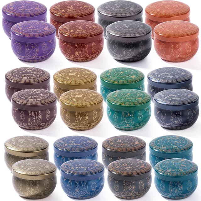 Yinuo Mirror Leere Kerzendosen 24 Pcs für Kerzenherstellung 🕯️