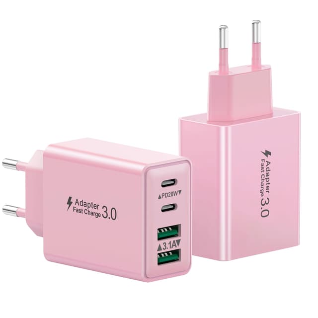 🔋📱 USB C Ladegerät, 2-Pack 40W 4 Ports Stecker USBC Fast Charger 📱🔋