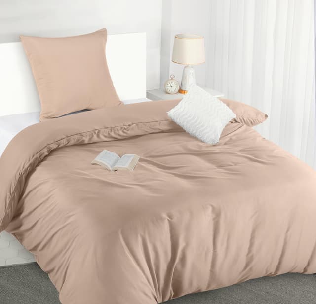 🛌 Utopia Bedding Bettwäsche 135x200 Set - Mikrofaser Bettbezug 135x200 cm + 1 Kissenbezug 80x80 cm - Beige 135x200cm + 1 x Kissenbezug 80x80cm Beige 🌟