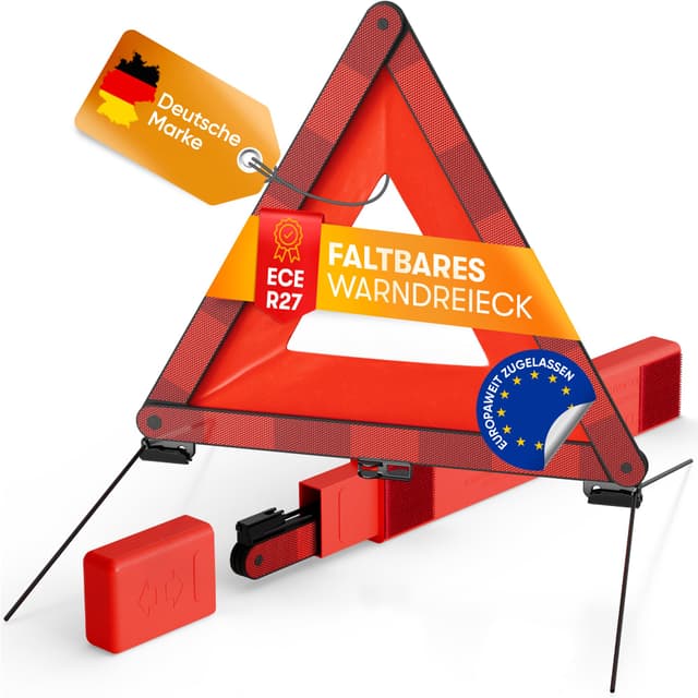 🚨 PURAHELP® KFZ Warndreieck Faltbar [Norm 2025 ECE R27] 🚗