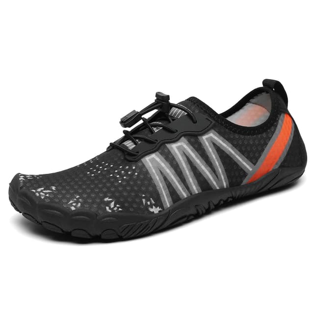 🌊👟 Mishansha Unisex Badeschuhe Leicht Atmungsaktiv Rutschfest Kohle Schwarz 45 EU