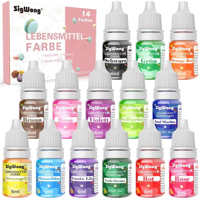 Hochkonzentrierte flüssige Lebensmittelfarbe - 14 atemberaubende Farben 🌈