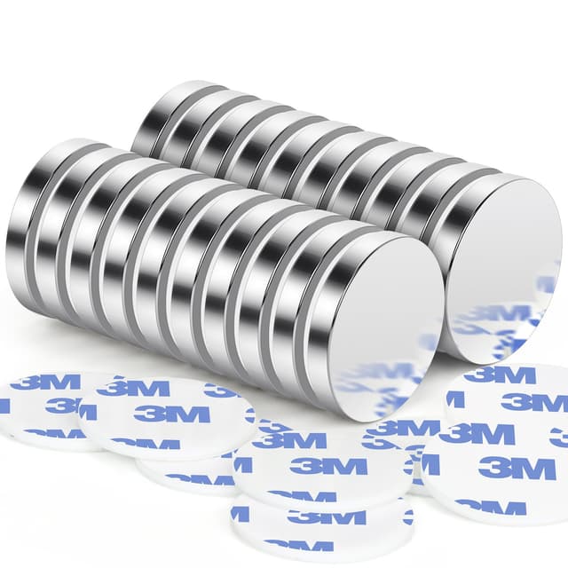 Wukong Neodym Magnete Selbstklebend Extra Stark 20x4mm | 20 Stück 🧲🔘