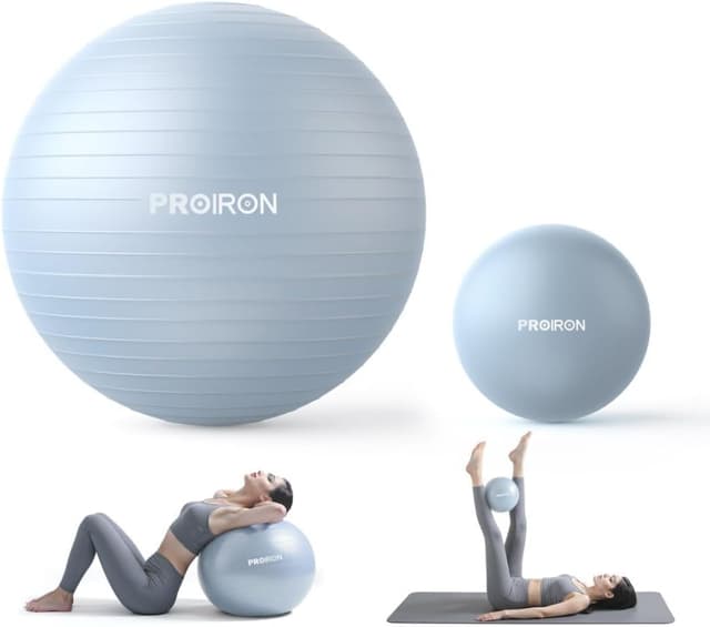 🔥🏋️‍♂️ PROIRON Gymnastikball Pezziball Sitzball Trainingsball Fitnessball & Balance Set blau x2 🏋️‍♀️🔥