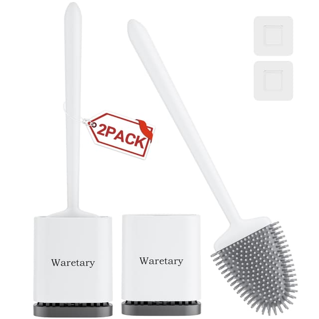 🚽 Waretary 2 Pack Klobürste Silikon - WC Bürste & Klobürstenhalter 🧼