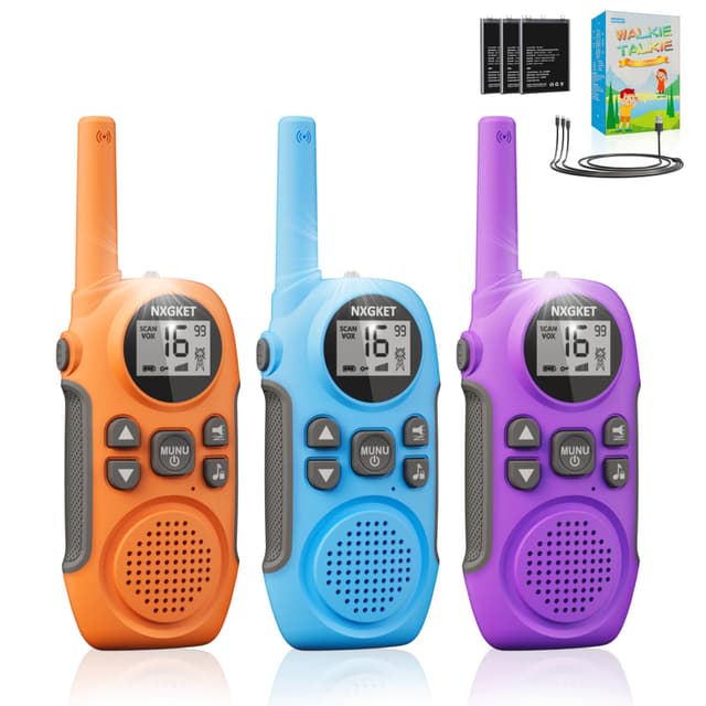 NXGKET Walkie Talkie 3er Set 📻🔦