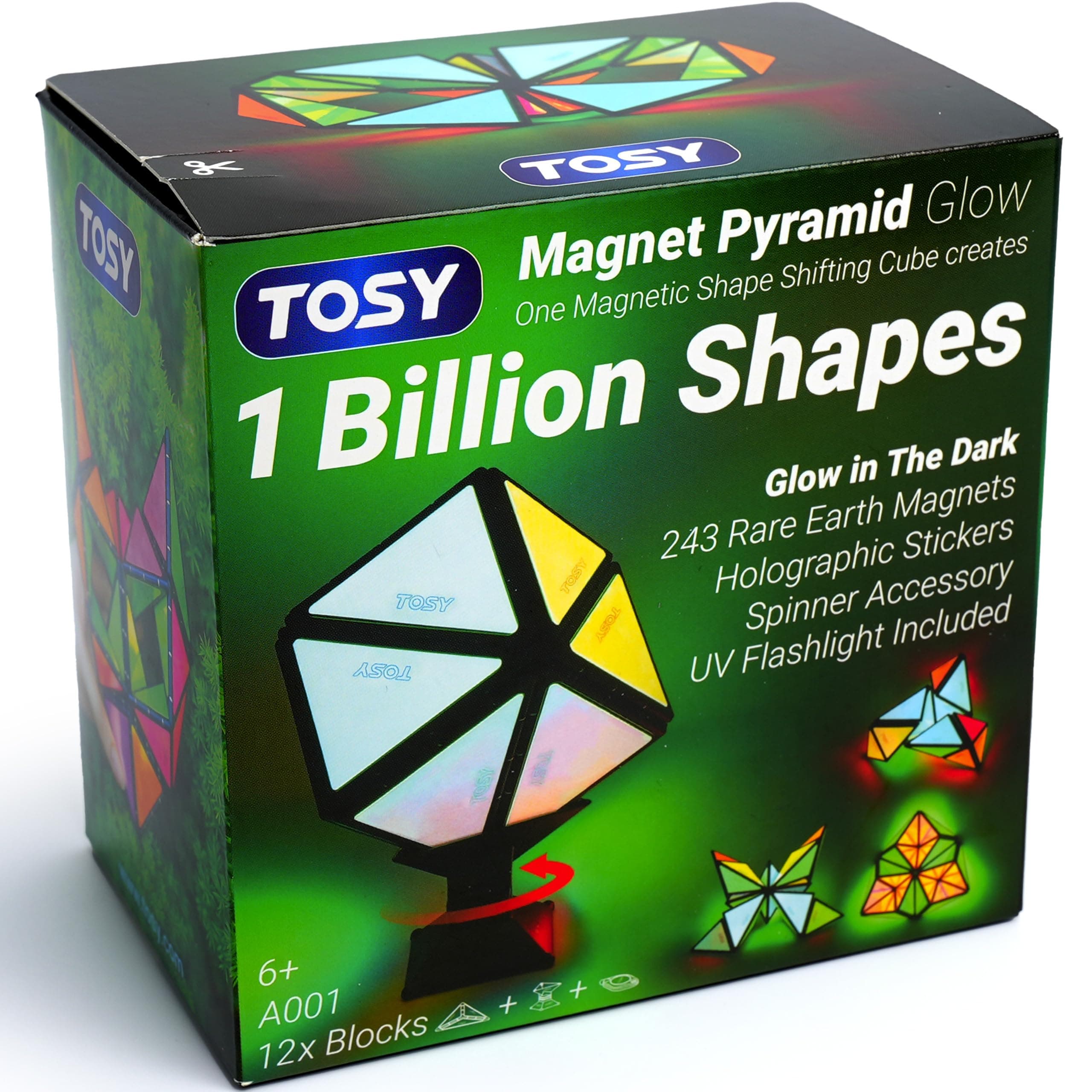 TOSY Magnet Pyramid Glow - 1 Milliarde Formen in einem Würfel! ⚡🔮