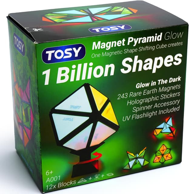 TOSY Magnet Pyramid Glow - 1 Milliarde Formen in einem Würfel! ⚡🔮