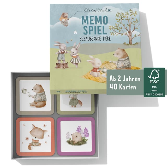 🧩 Lila Liebt Dich - Memorie & Lernspiele ab 2 Jahre 🎨 Liebevolles Kinderspielzeug für 2-Jährige Boho